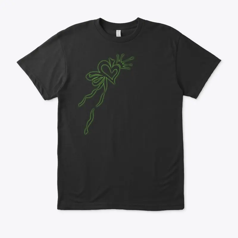 Green Glow Queen of Spades Eco T-shirt